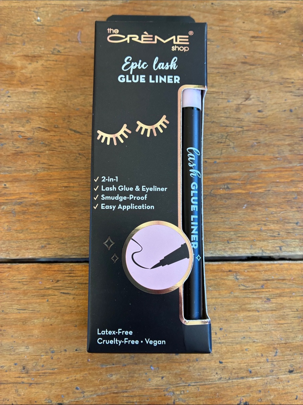 the Crème Shop Epic Lash Glue Liner - Black